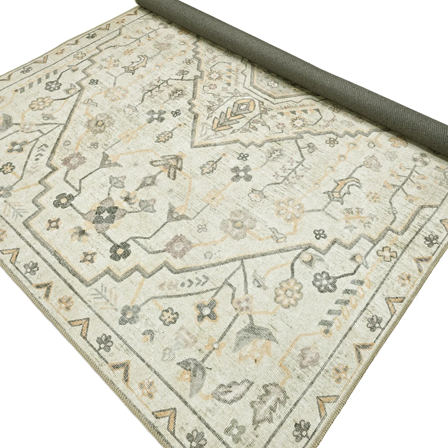 Plátený koberec - Nahla (krémový)