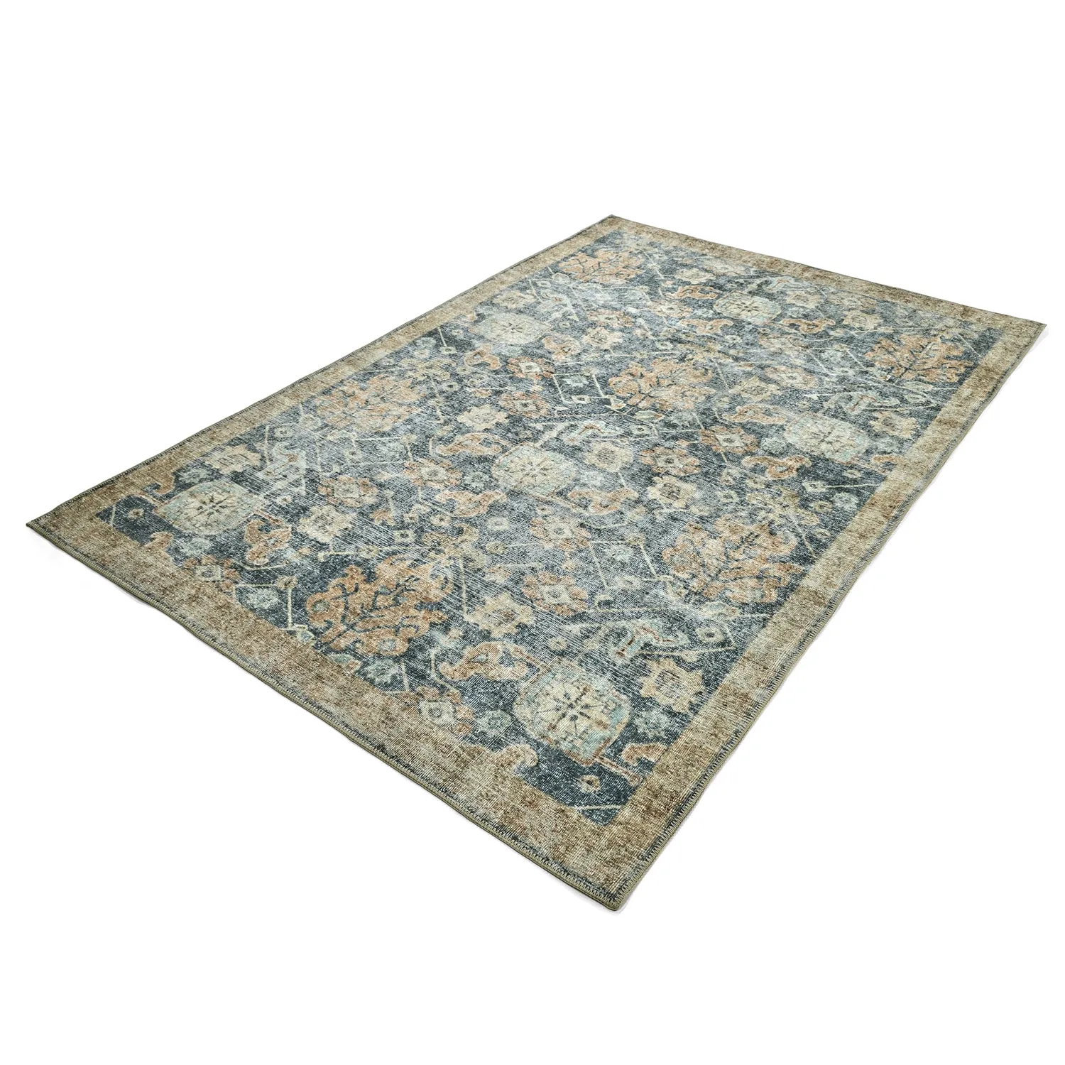 Koberec s plochým tkaním - Noura (modrý)