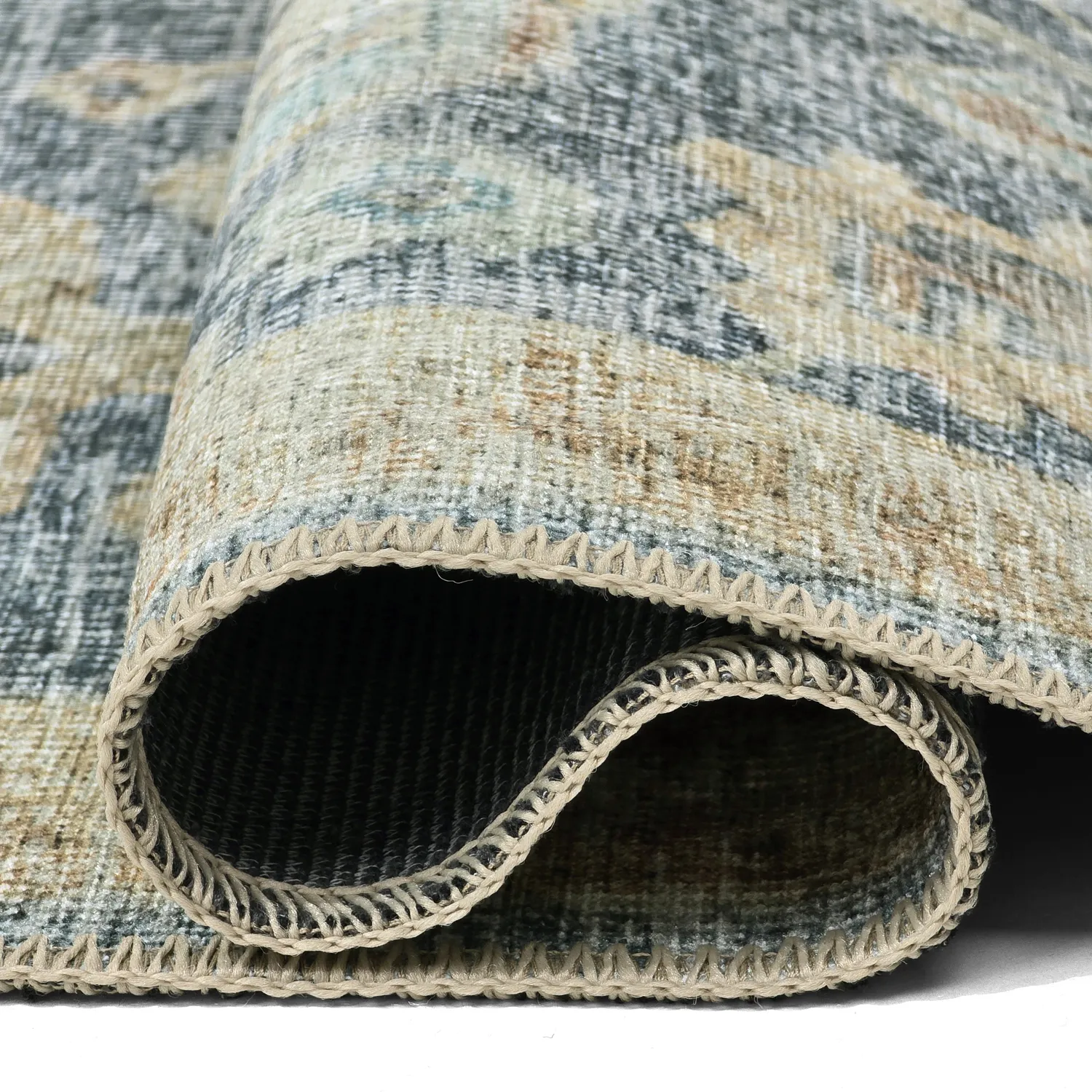 Koberec s plochým tkaním - Noura (modrý)