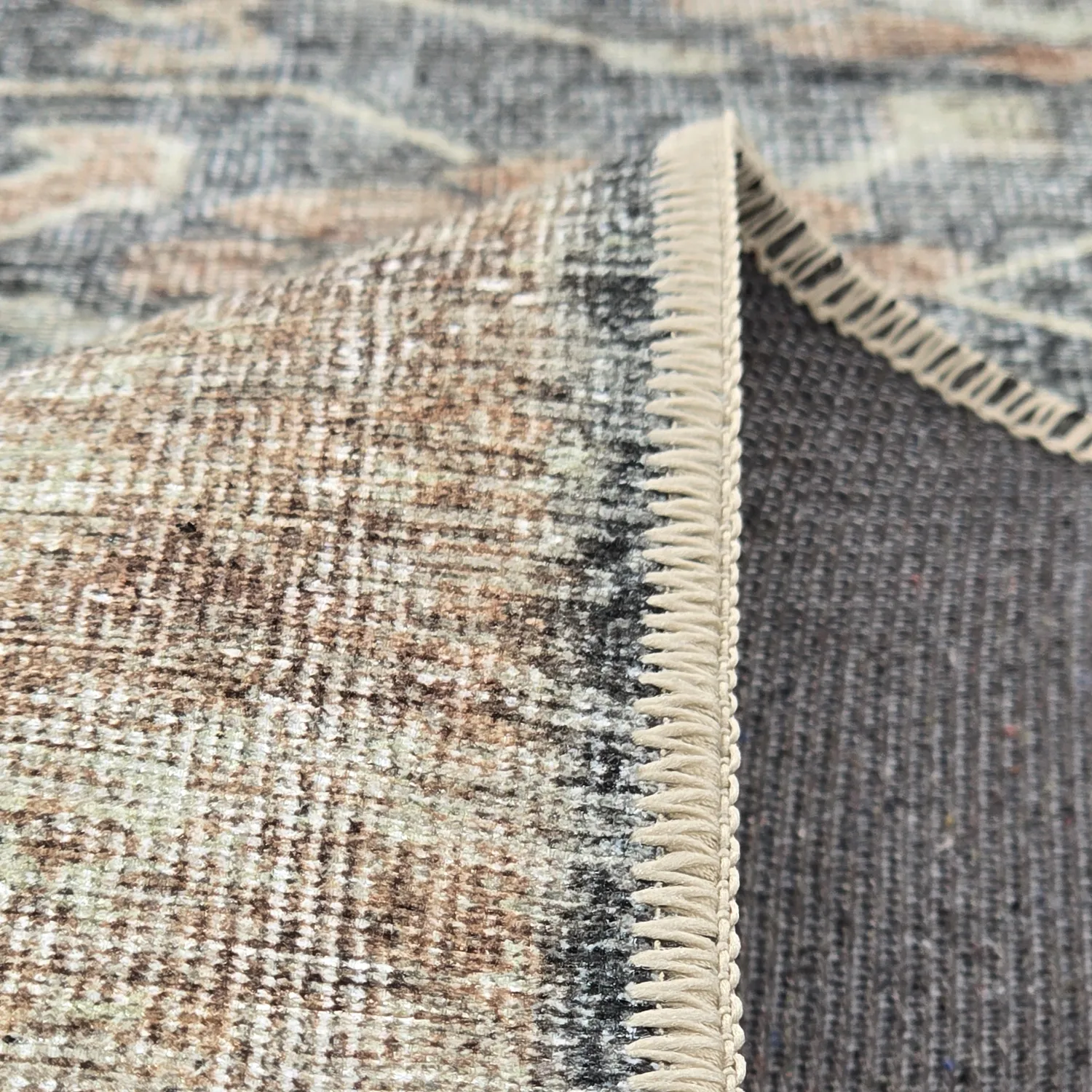 Plátený koberec - Noura (tmavomodrý)