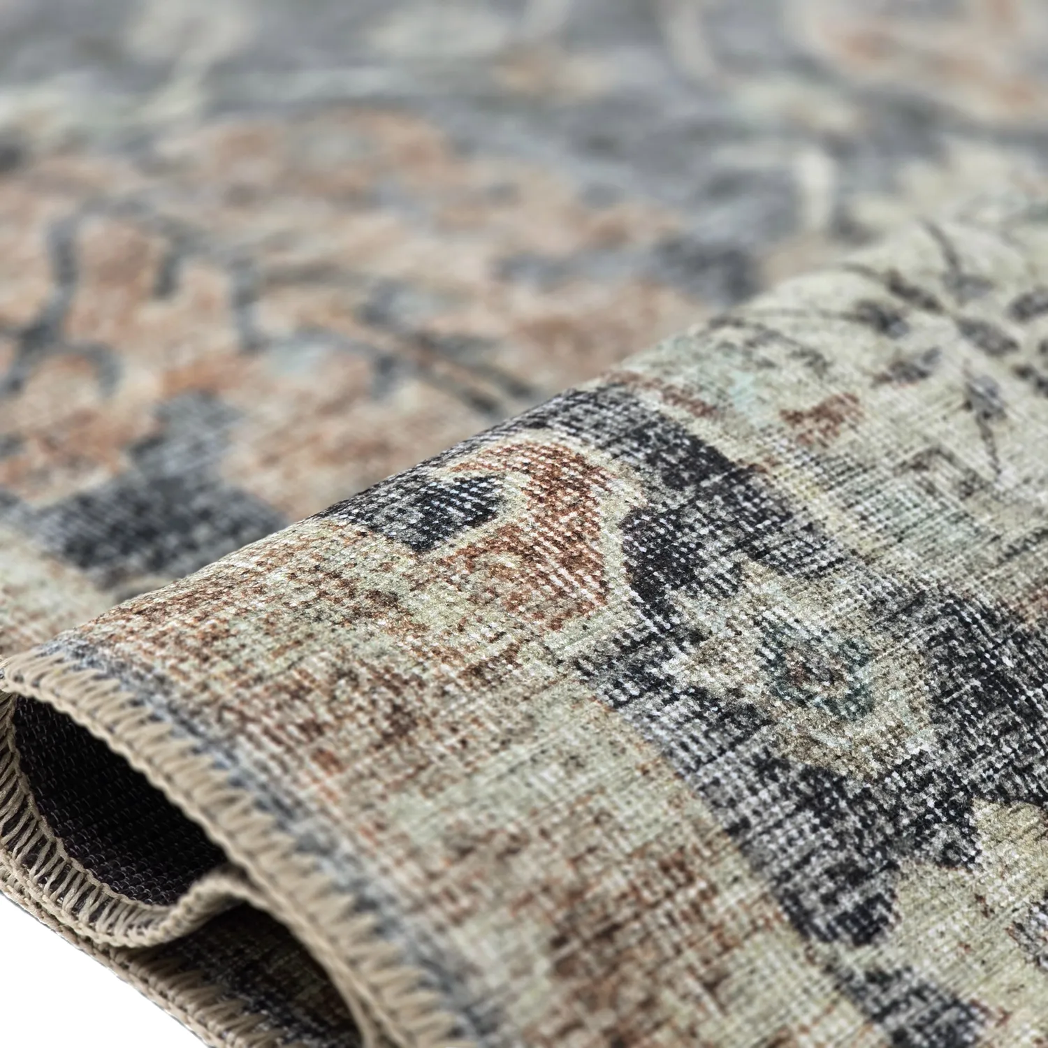 Plátený koberec - Noura (tmavomodrý)