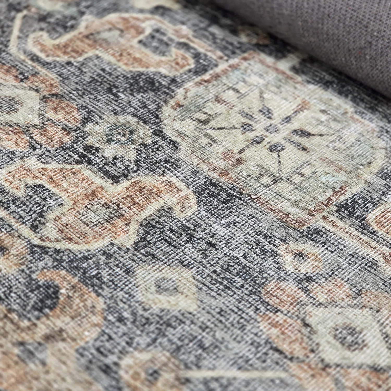 Plátený koberec - Noura (tmavomodrý)