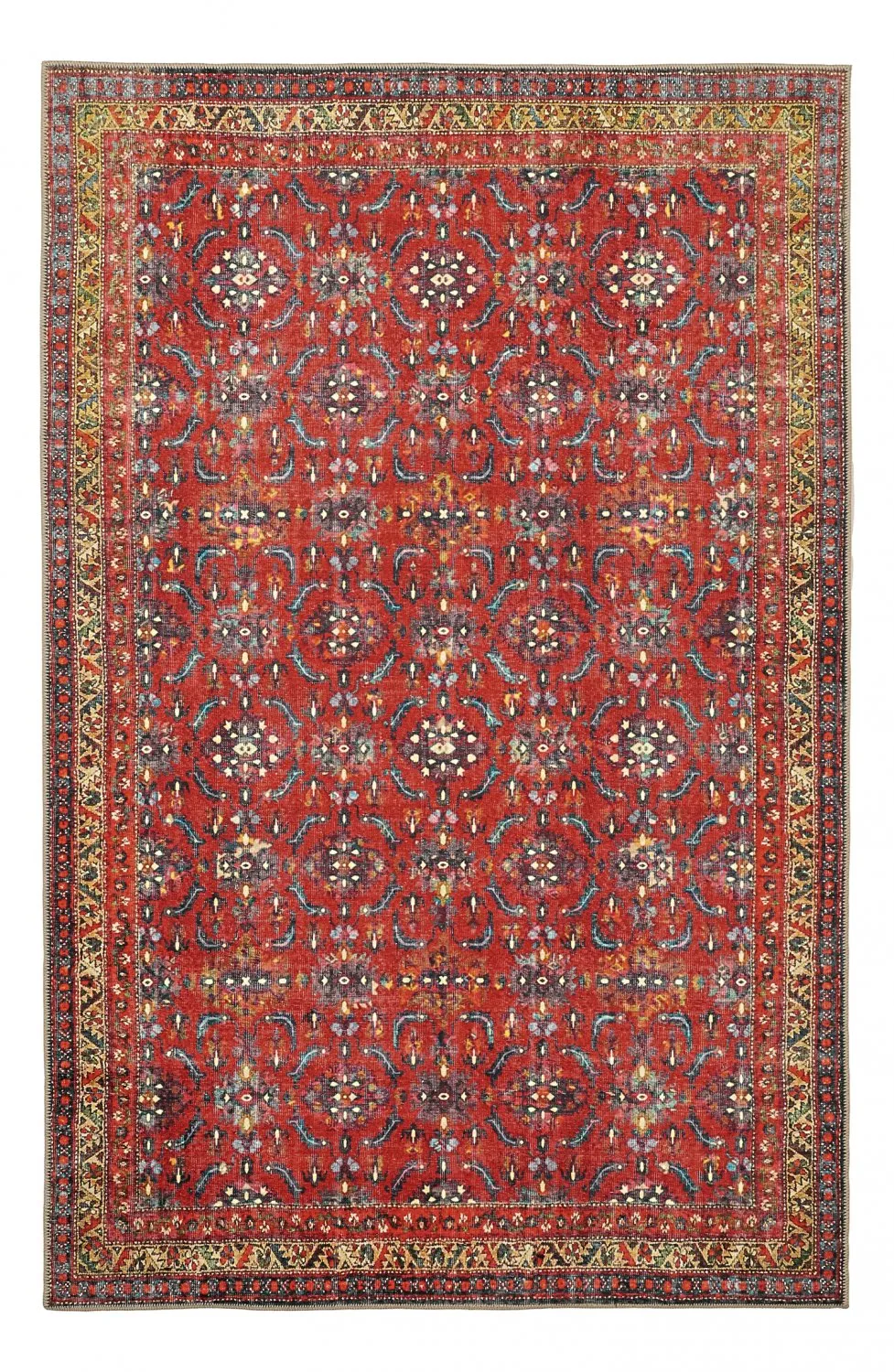 Koberec s plochým tkaním - Omarien (červený)