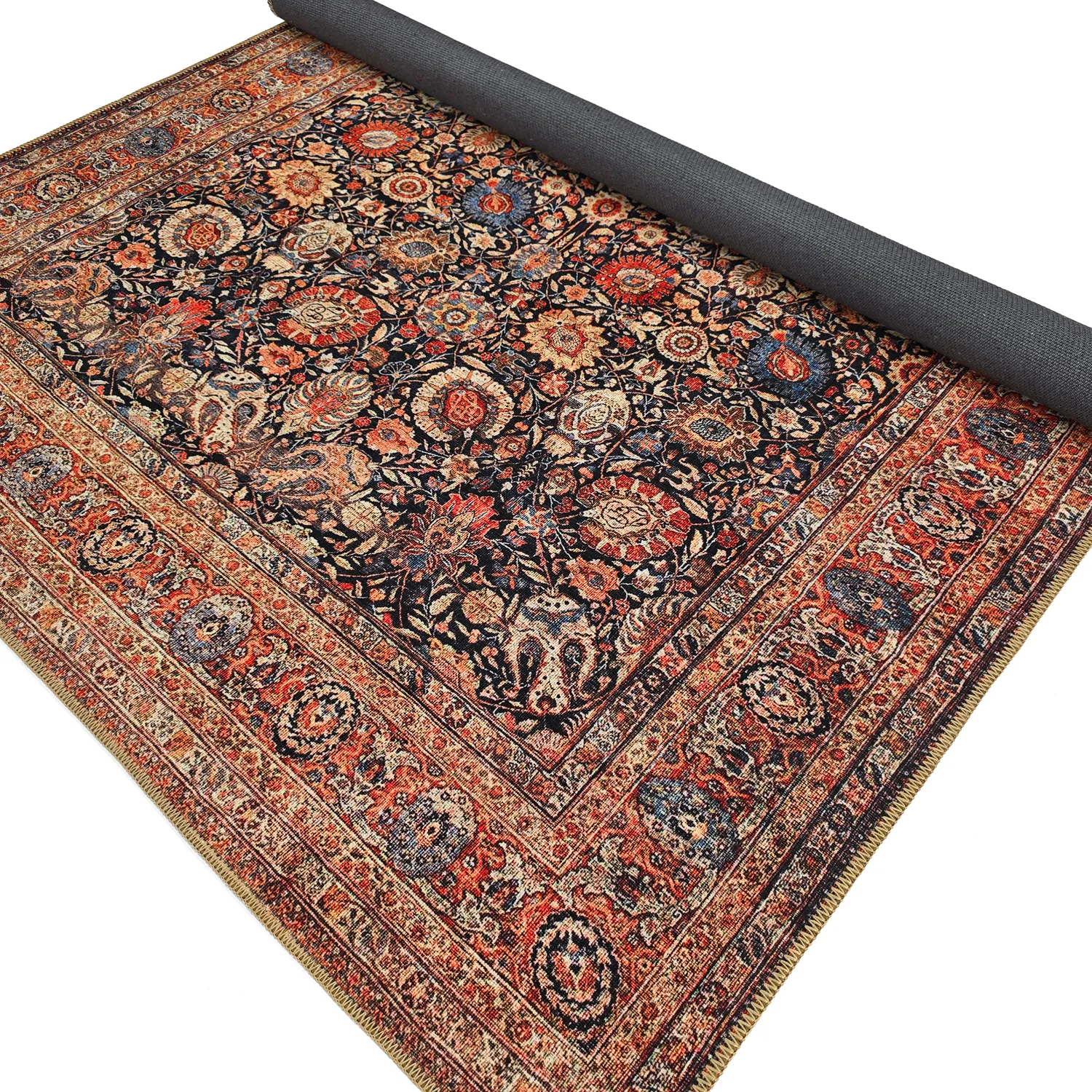 Koberec s plochým tkaním - Selamira (modrý/multi)