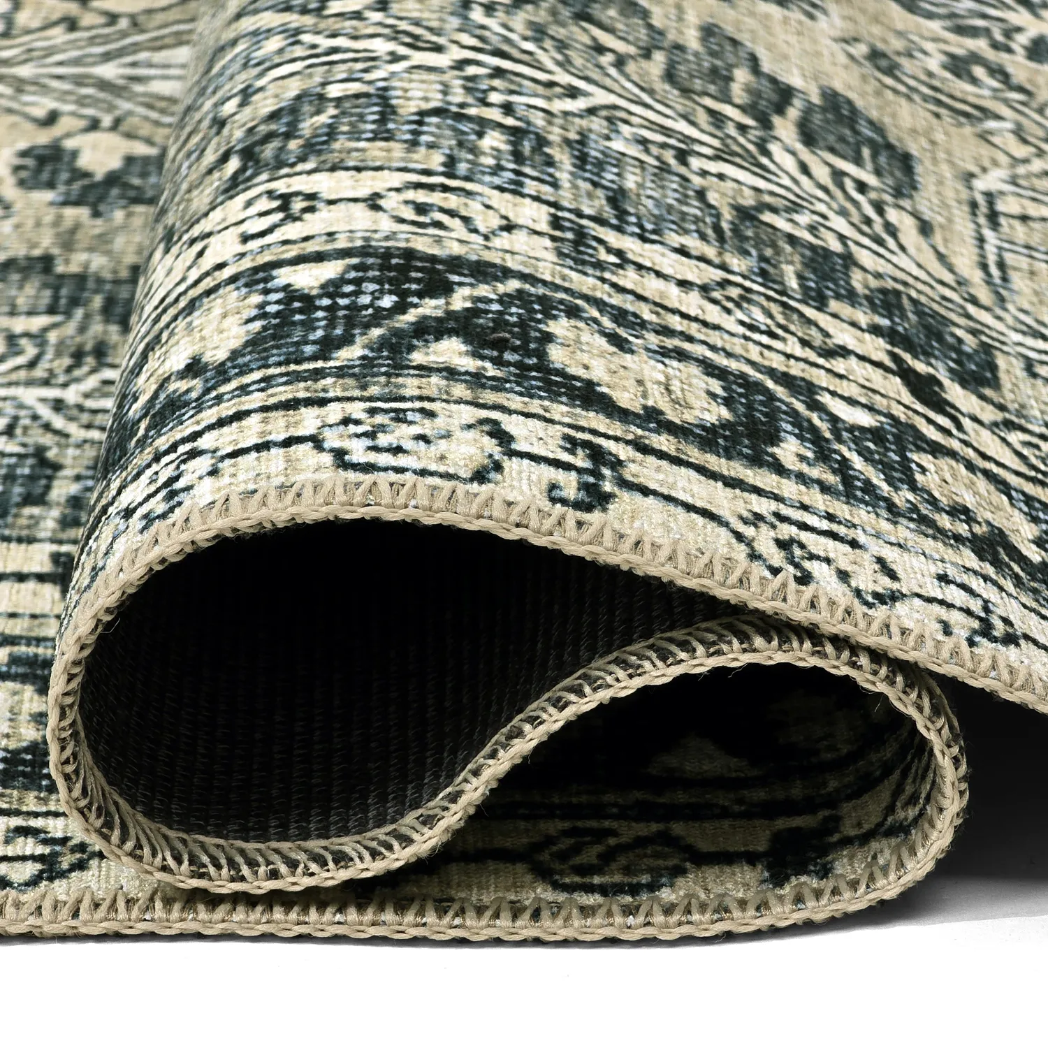 Koberec s plochým tkaním - Yasirah (modro/zelený)