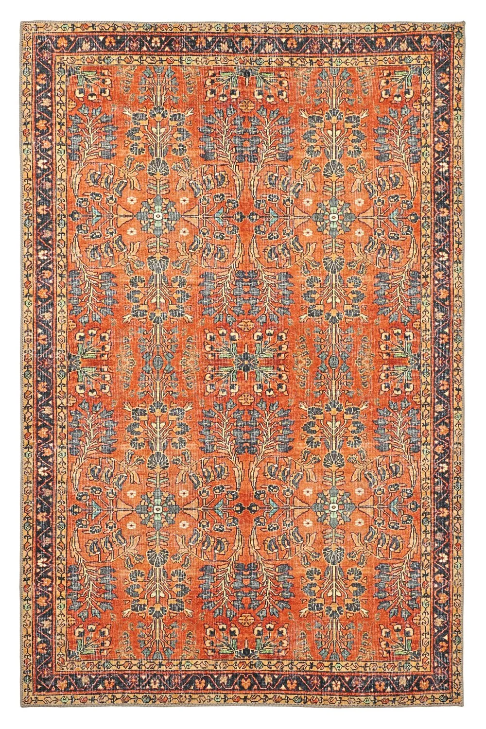 Koberec s plochým tkaním - Yasirah (oranžový)