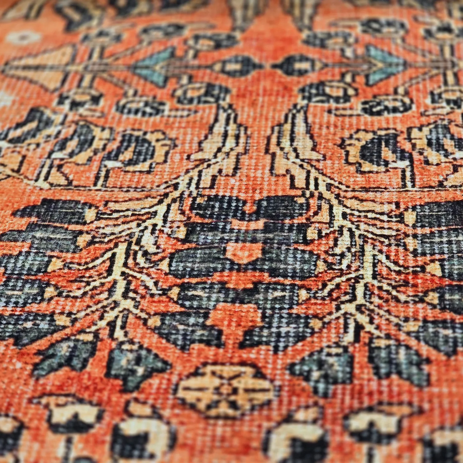 Koberec s plochým tkaním - Yasirah (oranžový)