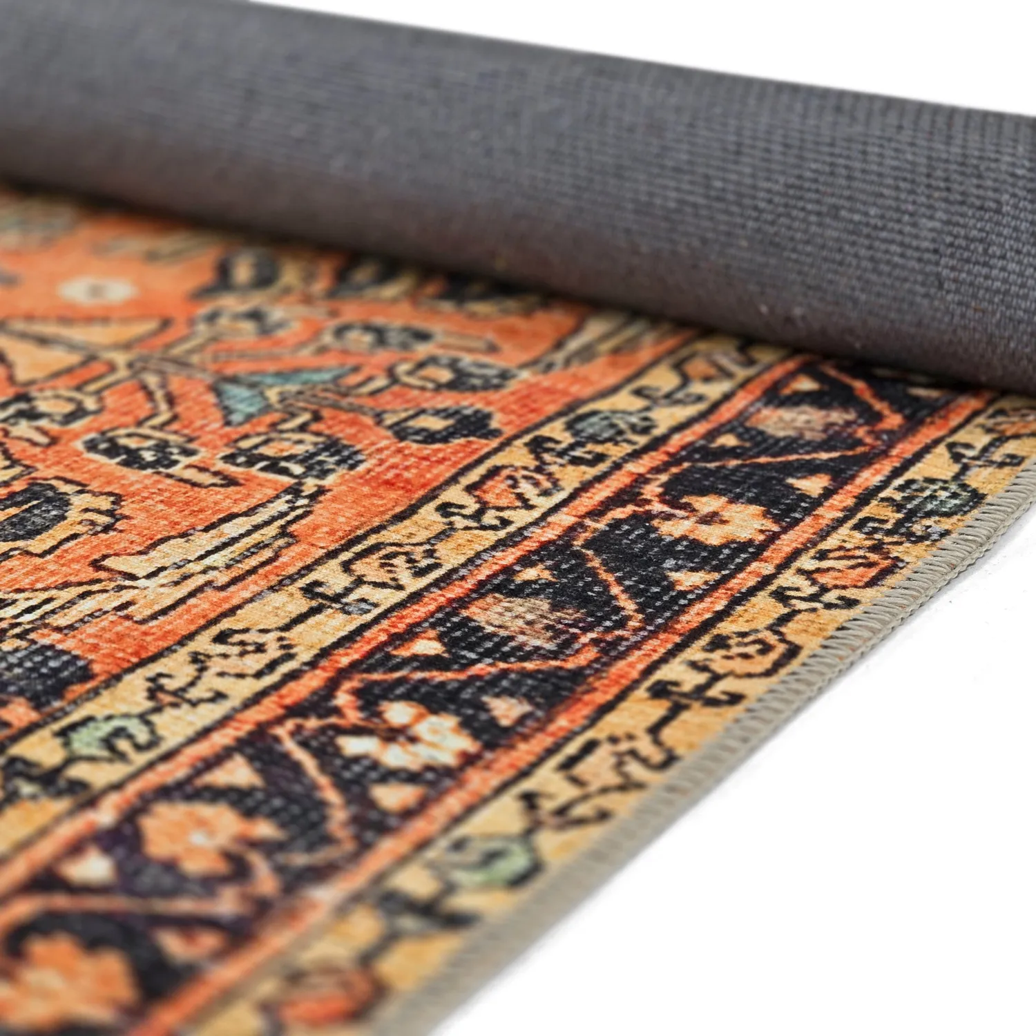 Koberec s plochým tkaním - Yasirah (oranžový)