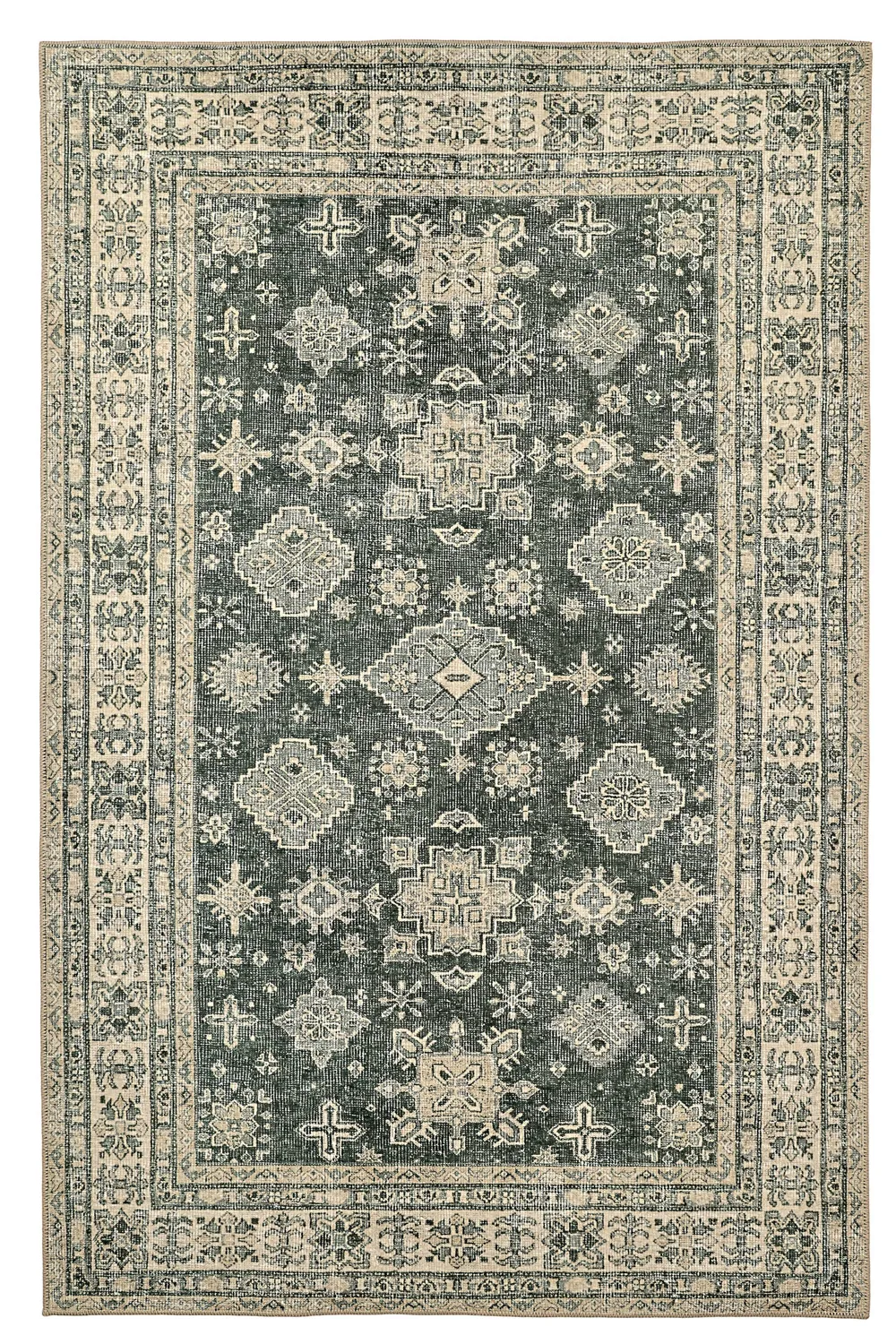 Plátený koberec - Zuleina (zelená)