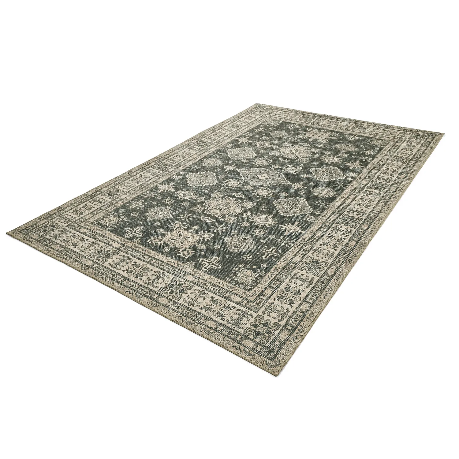 Plátený koberec - Zuleina (zelená)