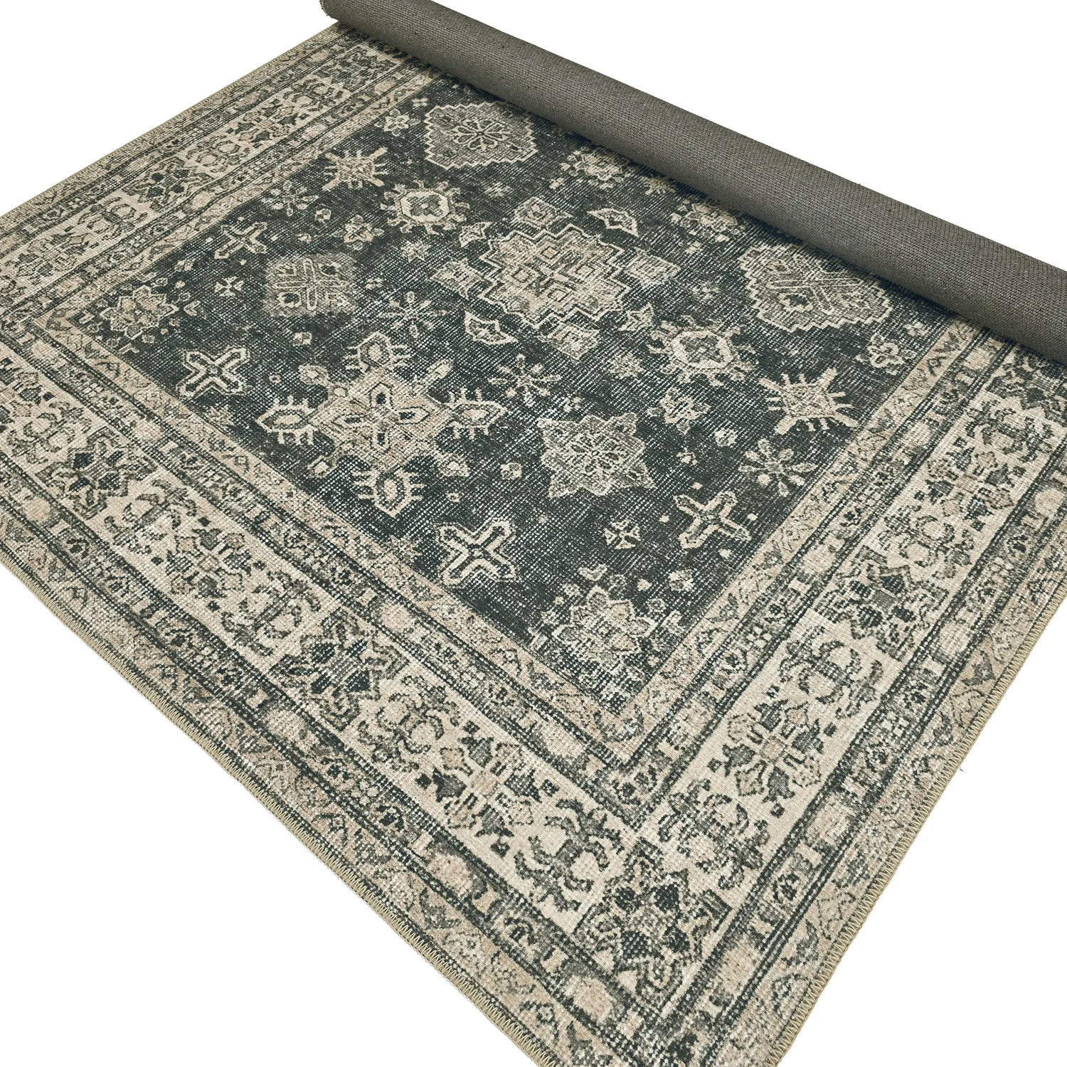 Plátený koberec - Zuleina (zelená)