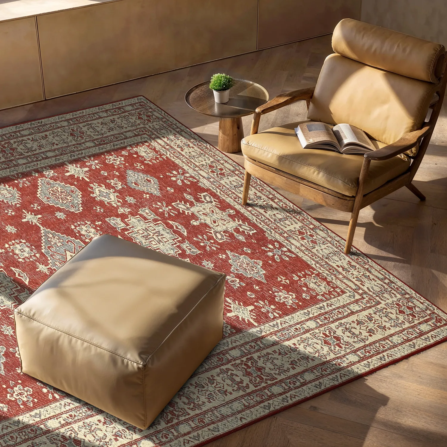 Plátený koberec - Zuleina (červená)