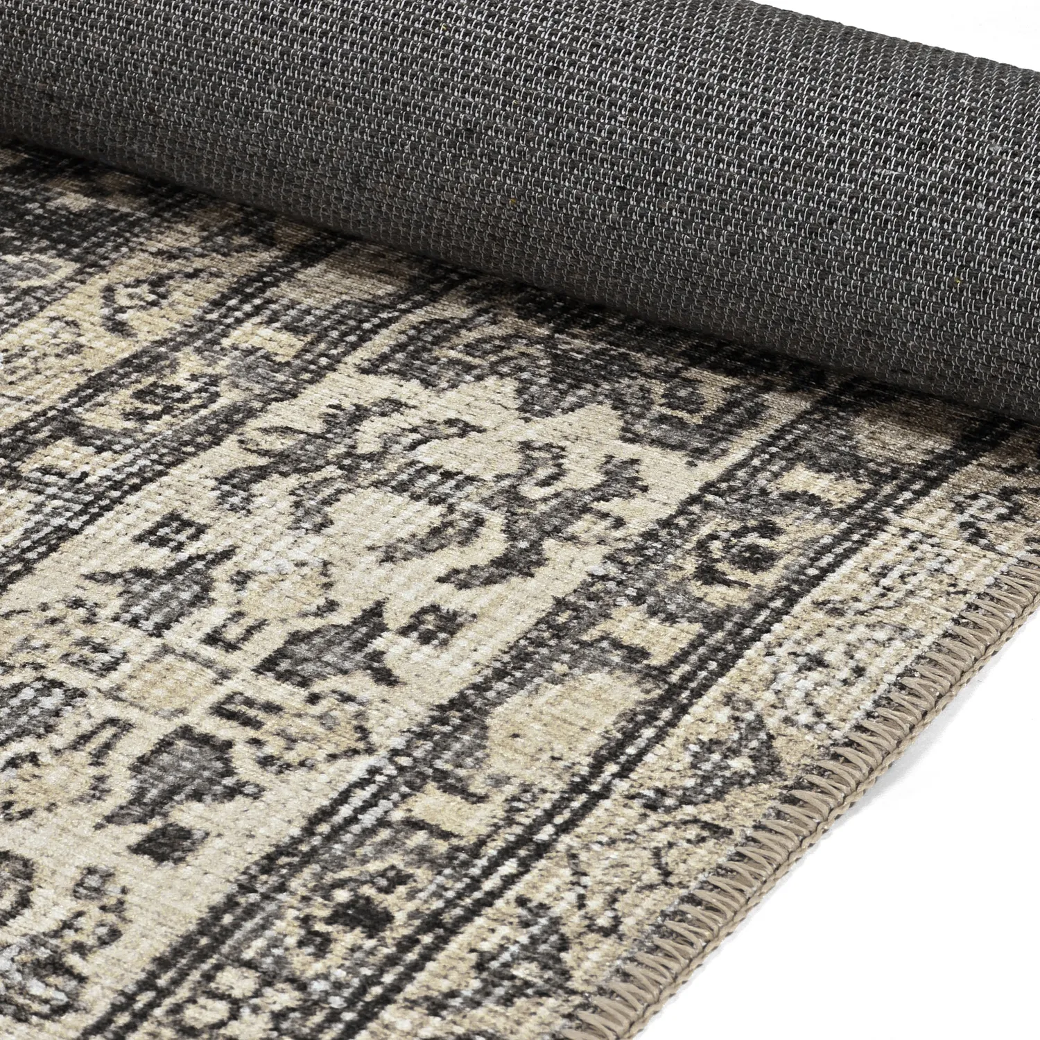 Plátený koberec - Zuleina (tmavošedá)