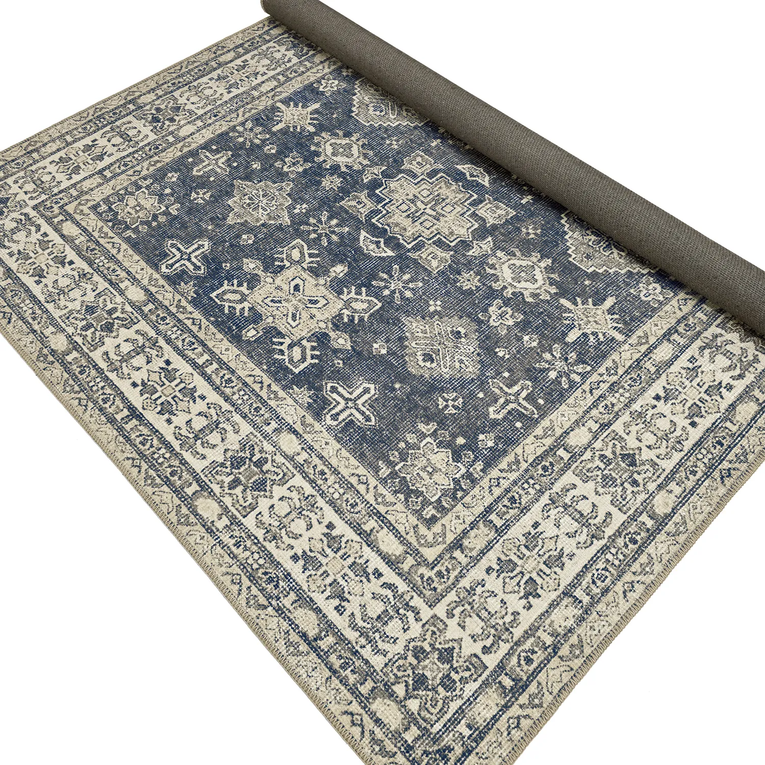 Plátený koberec - Zuleina (tmavošedá)