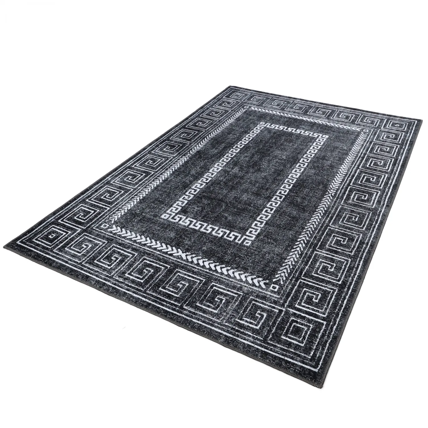 Koberec s plochým tkaním - Ankara Versace (čierna)