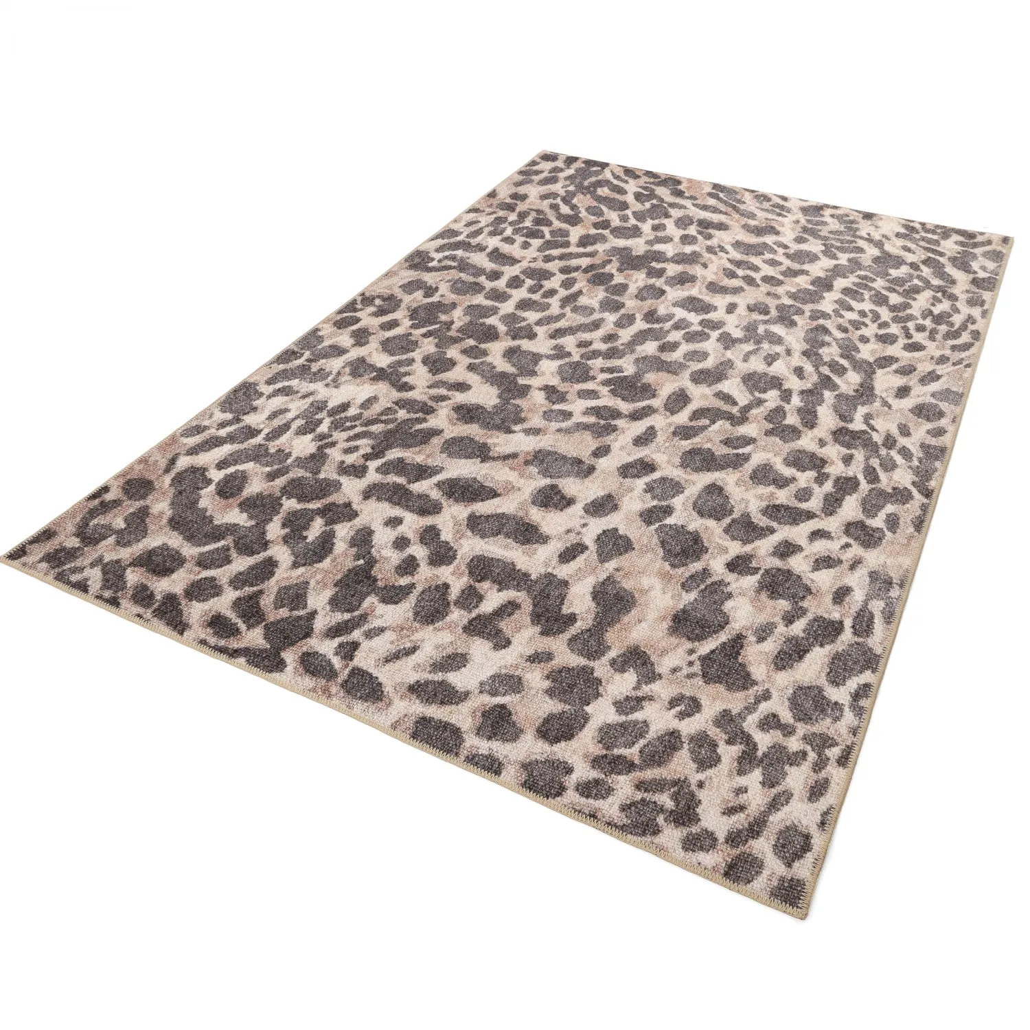 Koberec s plochým tkaním - Cheetah (béžová/čierna)