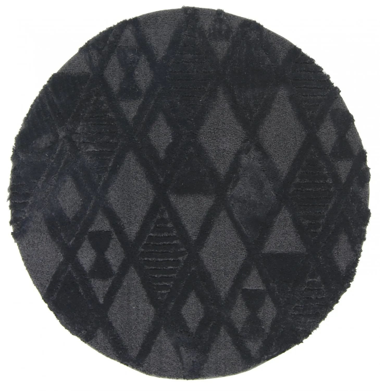 Kruhové koberce - Rostock (čierna)