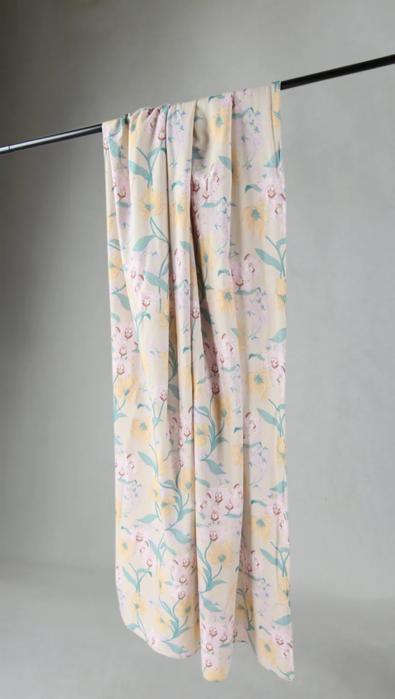 Záclony - Bavlnená záclona - Florina (ružová)