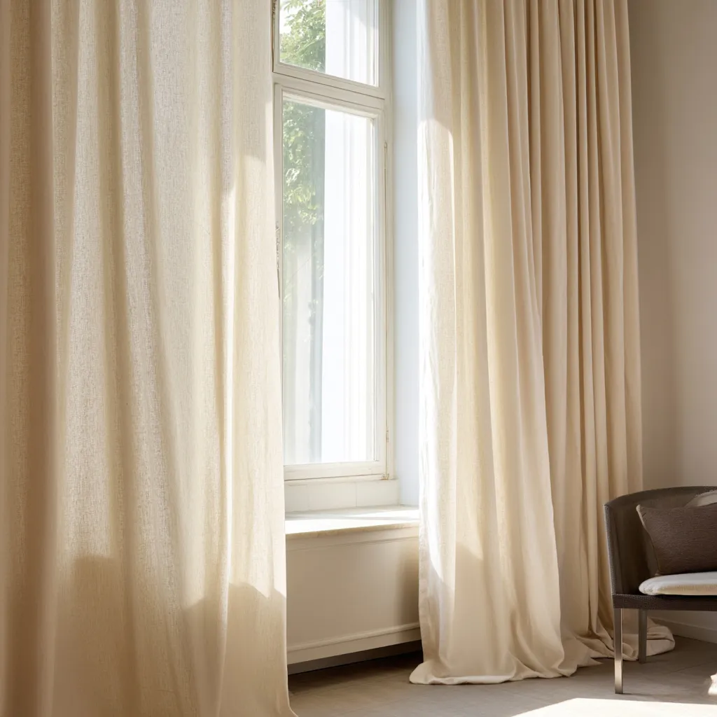 Záclony - Ľanová záclona Andrada (hnedá)