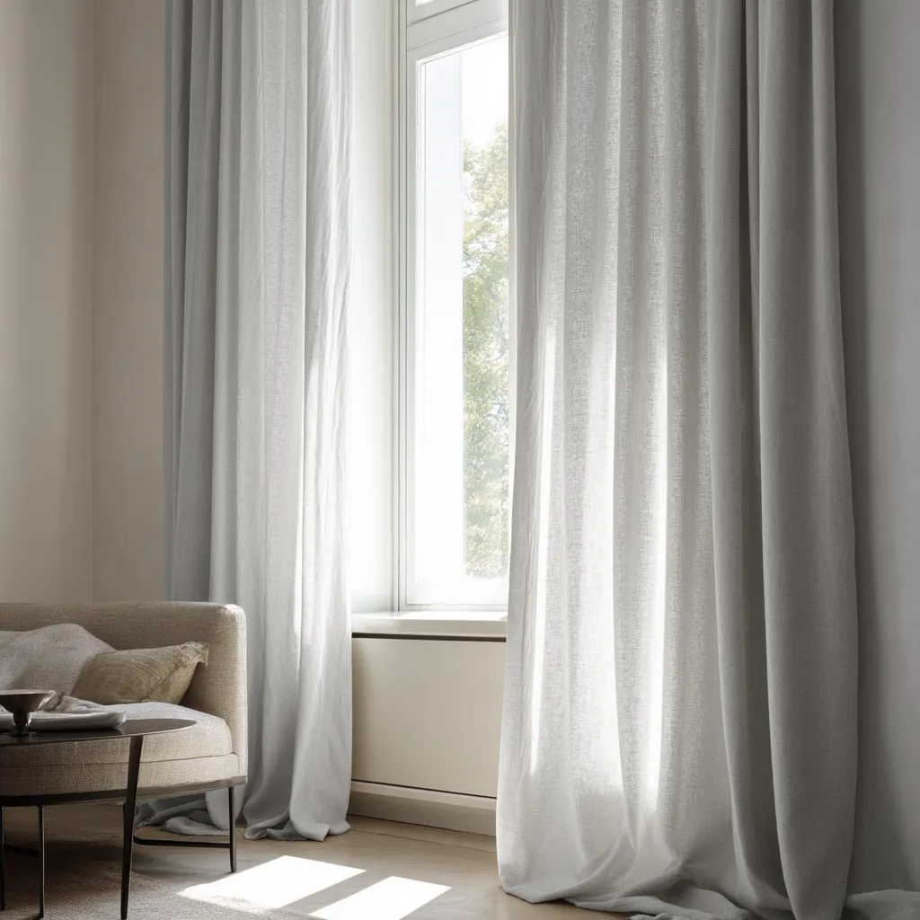 Záclony - Záclona z ľanu Andrada (šedá)