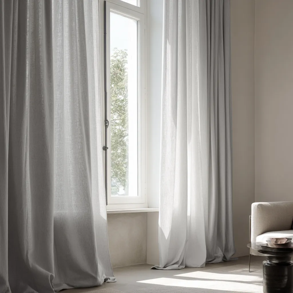 Záclony - Záclona z ľanu Andrada (šedá)