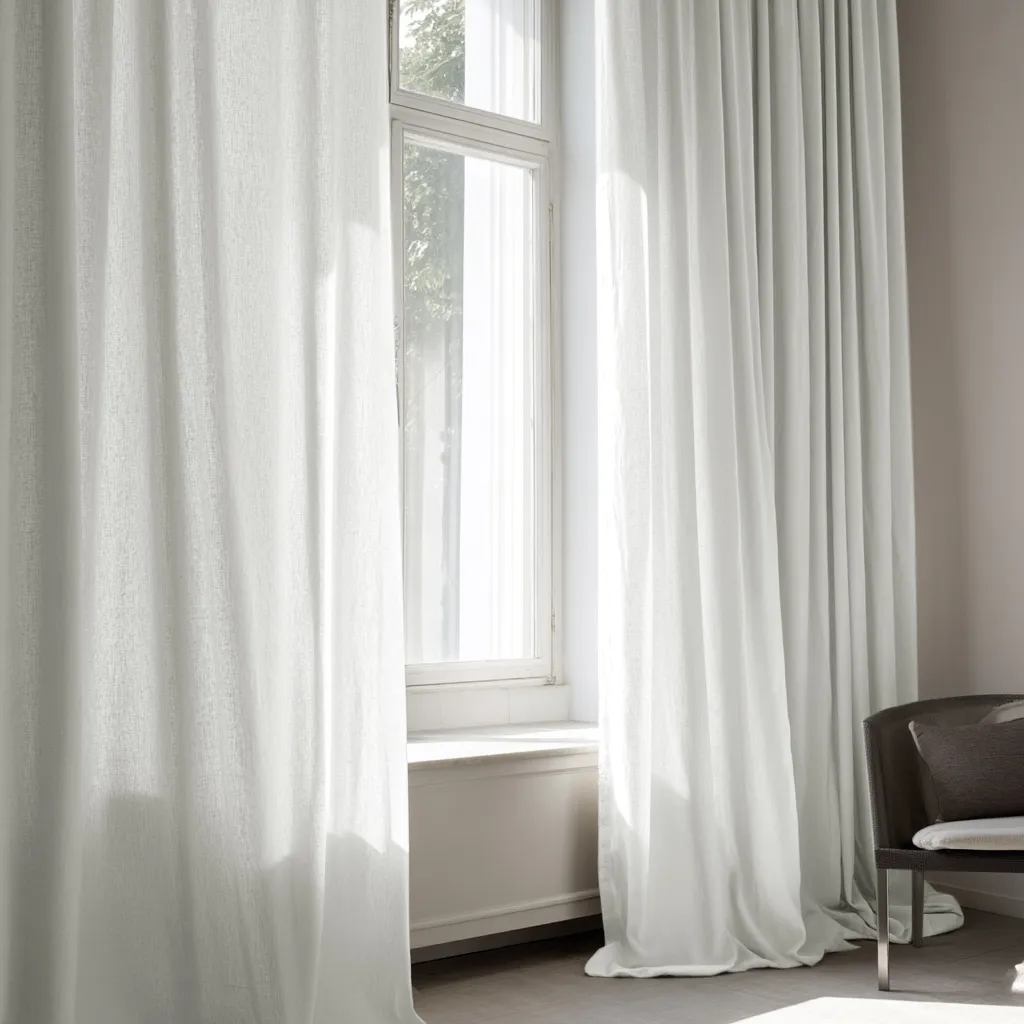 Záclony - Záclona z ľanu Andrada (biela)