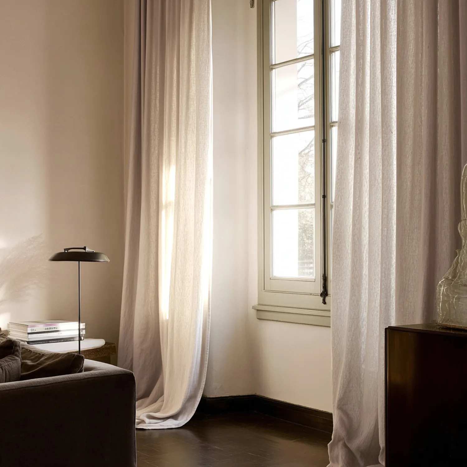 Záclony - Záclona z ľanu Cosmina (béžová)