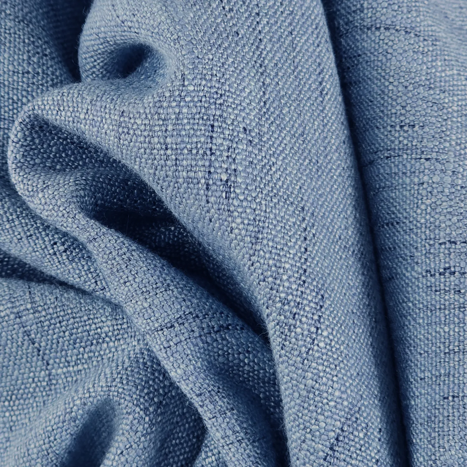 Záclony - Záclona z ľanu Melania (tmavomodrá)