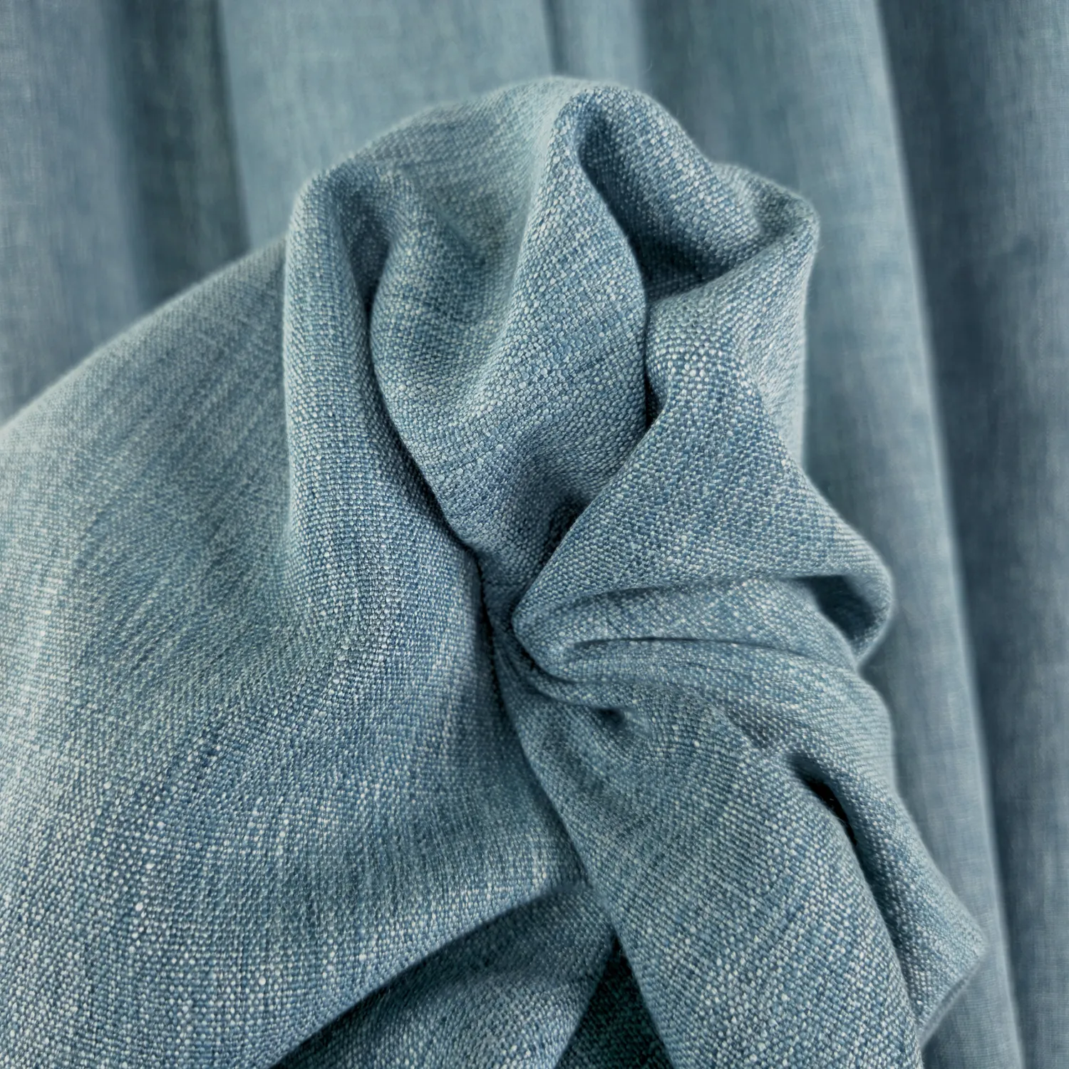 Záclony - Záclona z ľanu Melania (tmavá tyrkysová)