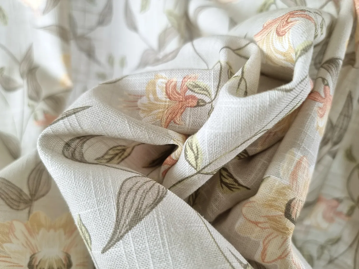 Záclony - Bavlnená záclona - Bodil (hnedý)