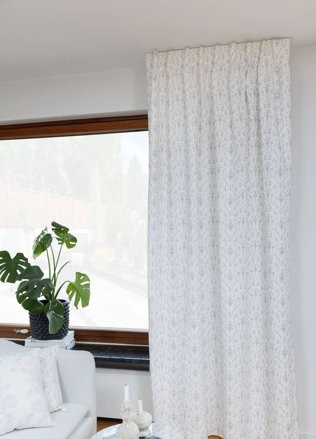 Záclony - Záclona z bavlny Helmi (šedá)