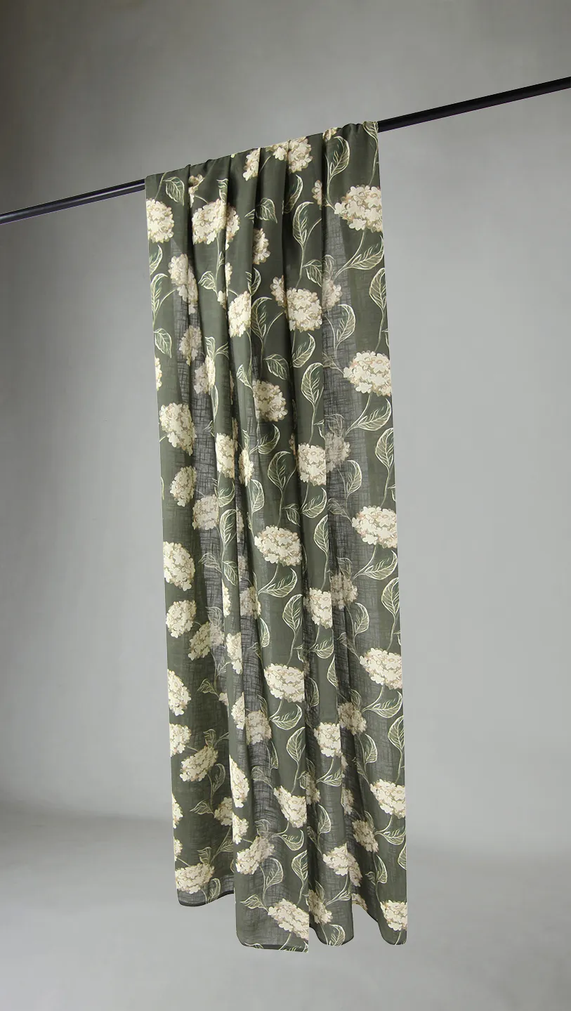 Záclony - Bavlnená záclona - Dorthe (zelená)