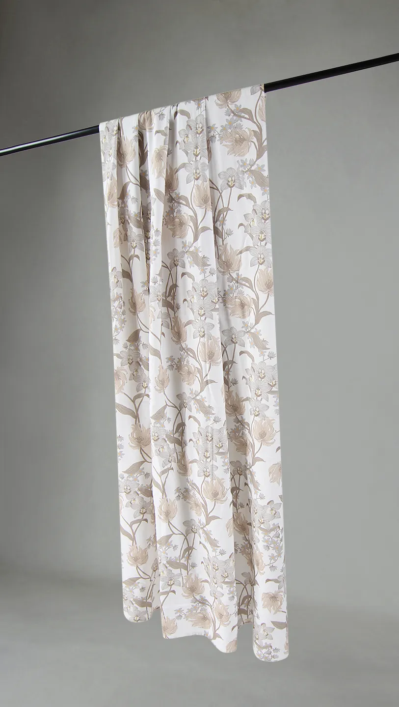 Záclony - Bavlnená záclona Florina (béžová)