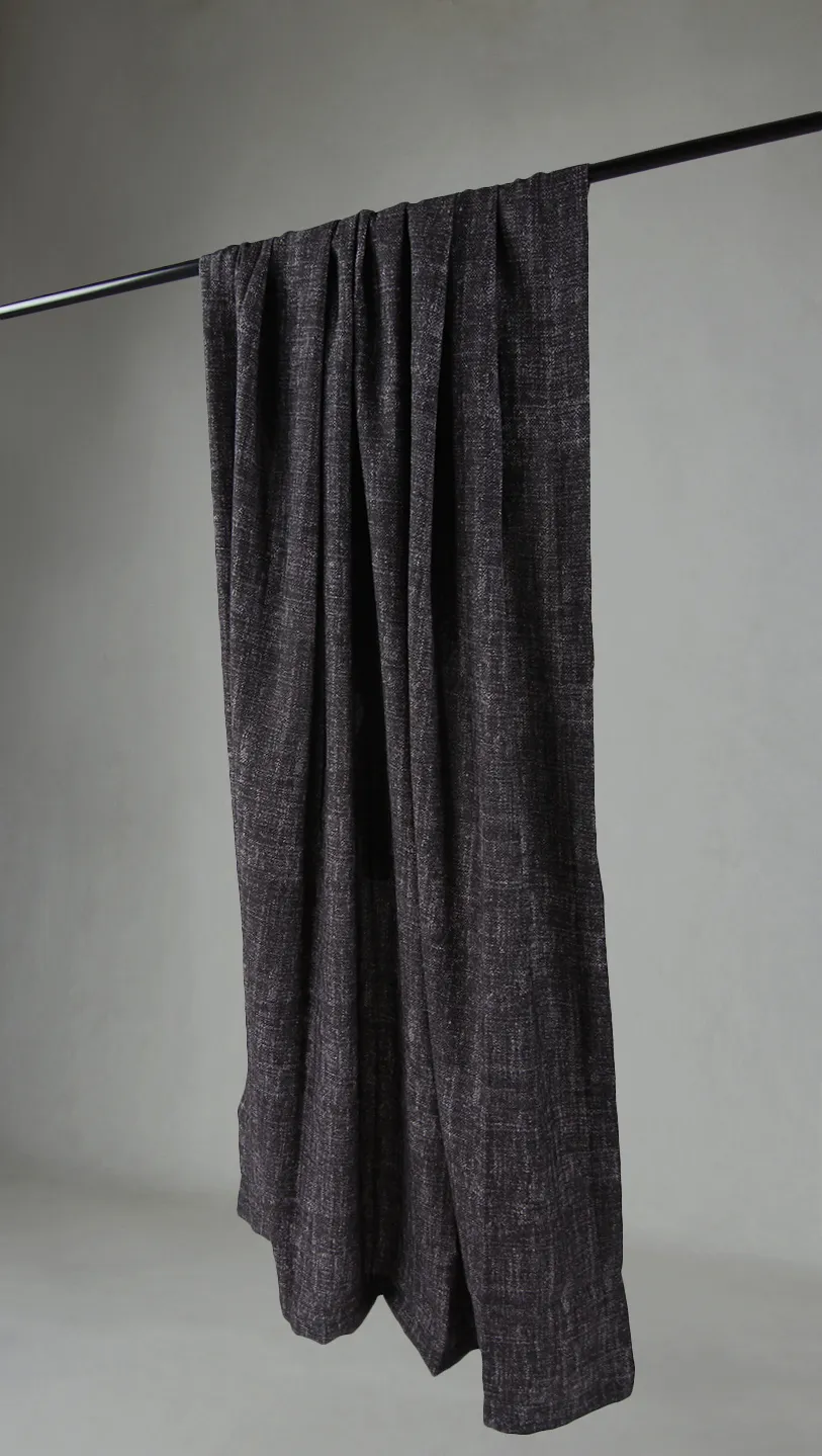 Záclony - Ľanová záclona Alecia (tmavo šedá)