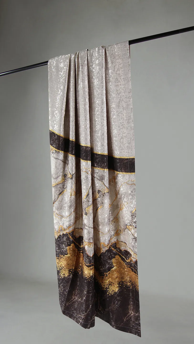 Záclona - Padova (čierna/multi)