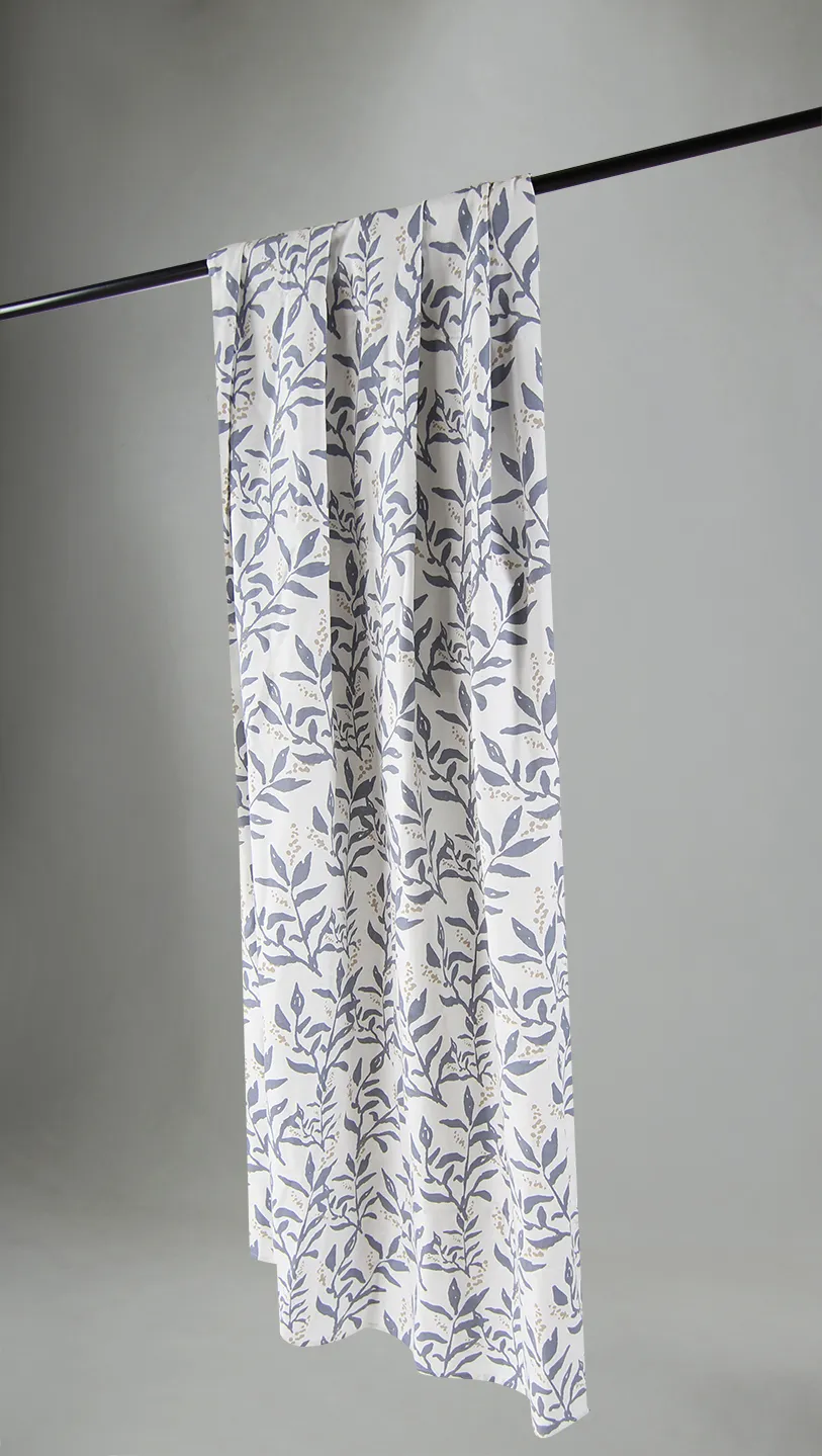 Záclony - Záclona z bavlny Katri (modrá)