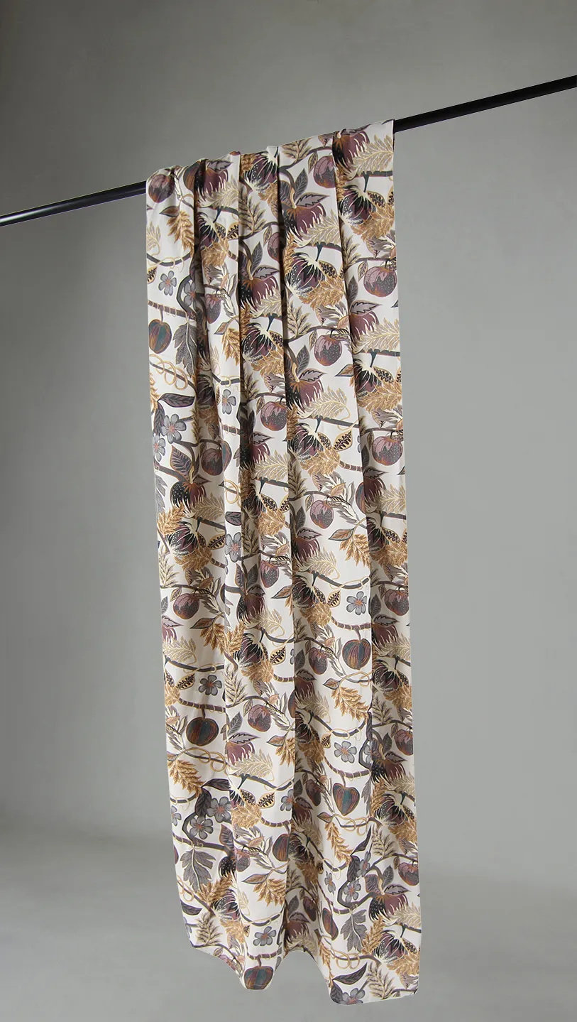 Záclony - Záclona z bavlny Lise (hnedá)