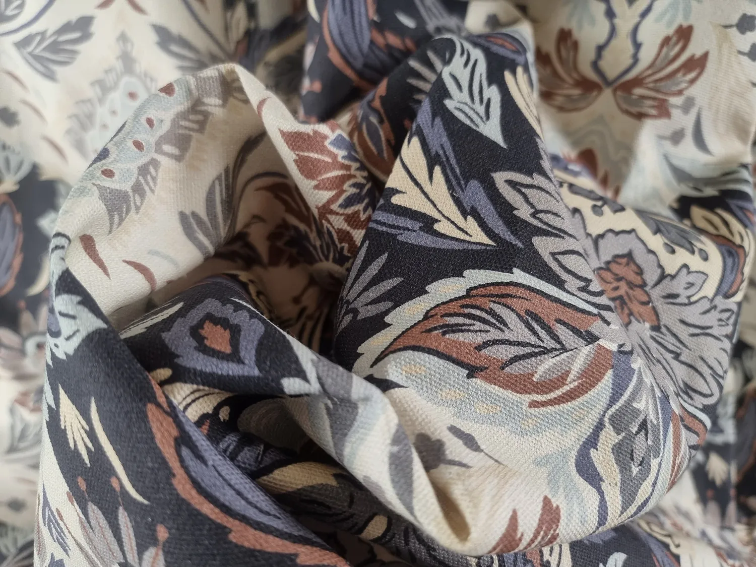 Záclony - Záclona z bavlny Paula (modrá)