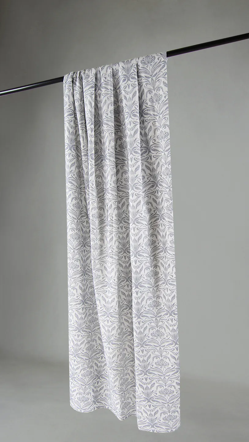 Záclony - Záclona z bavlny Viola (modrá)