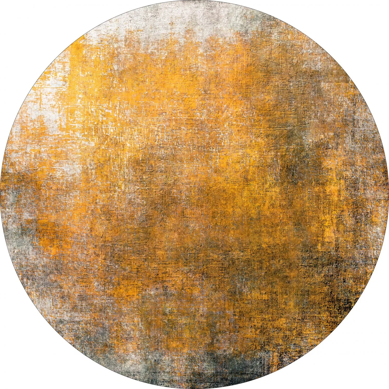 Kruhový koberec - Lalin (žltý)