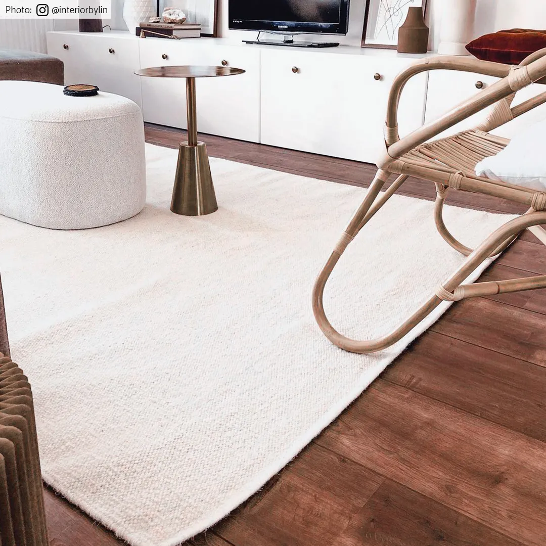 Kruhový koberec - Hamilton (biely)