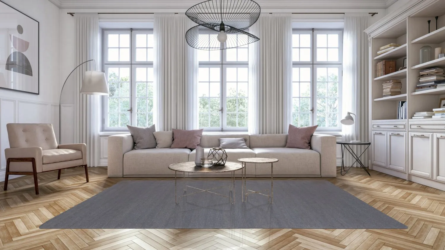 Vlnený koberec - Hamilton (Asphalt)