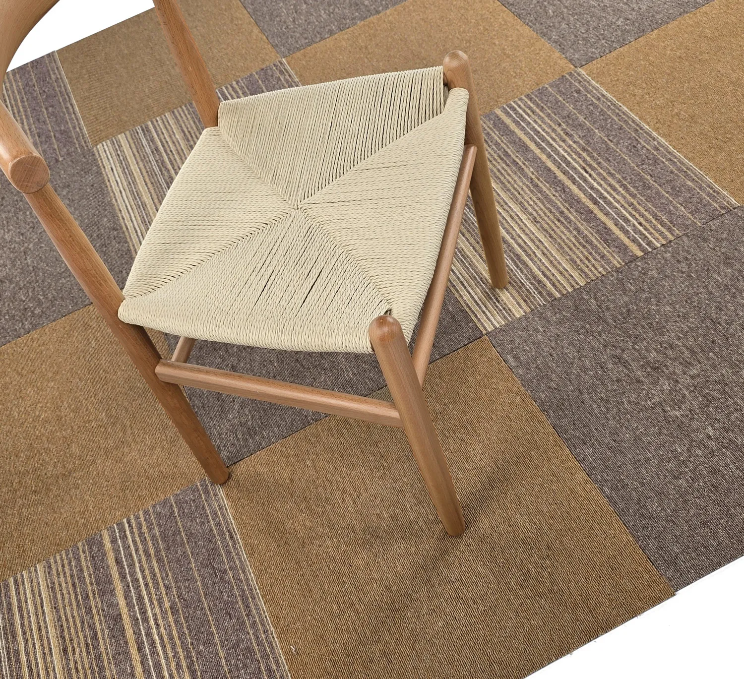 Koberec - Almeria Textilné dlaždice 24 ks (hnedý)