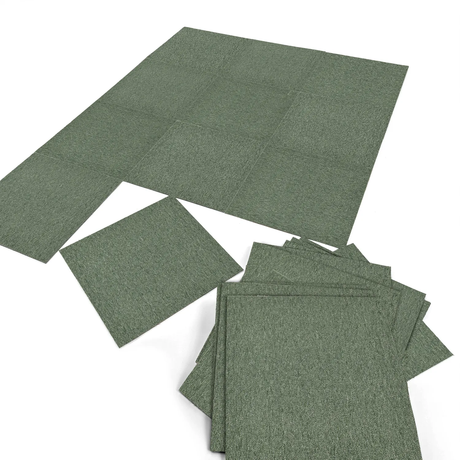 Koberec - Almeria Textilné dlaždice 24 ks (zelený)