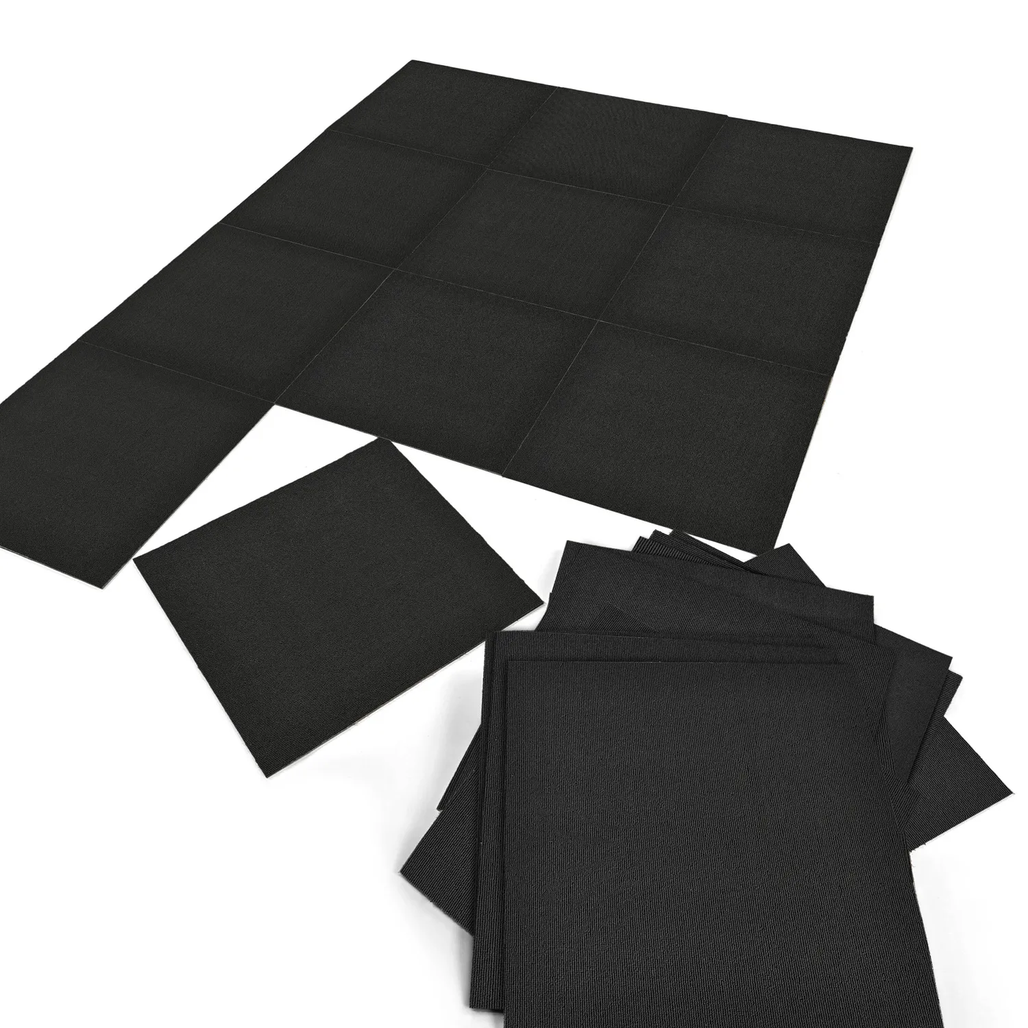 Koberec - Almeria Textilné dlaždice 24 ks (čierny)