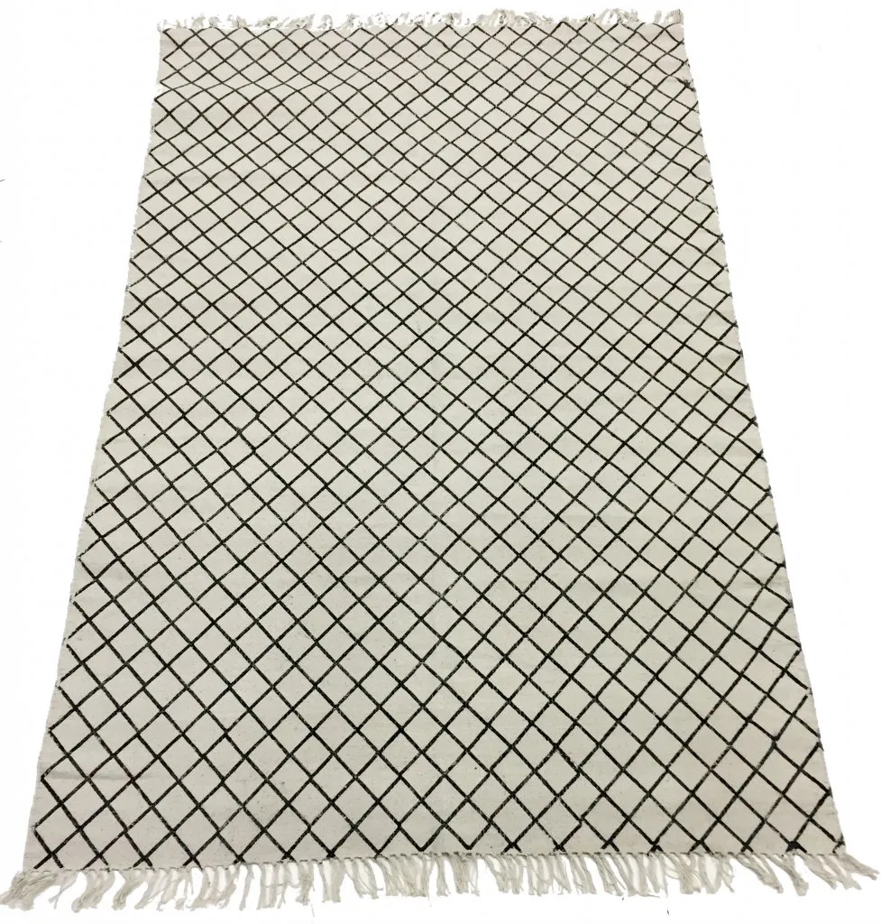 Trasmatta - Agadir (svart/vit)