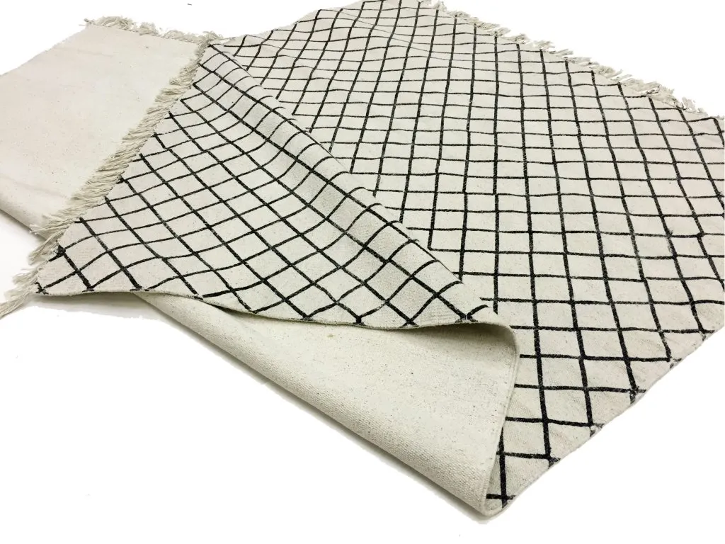 Trasmatta - Agadir (svart/vit)