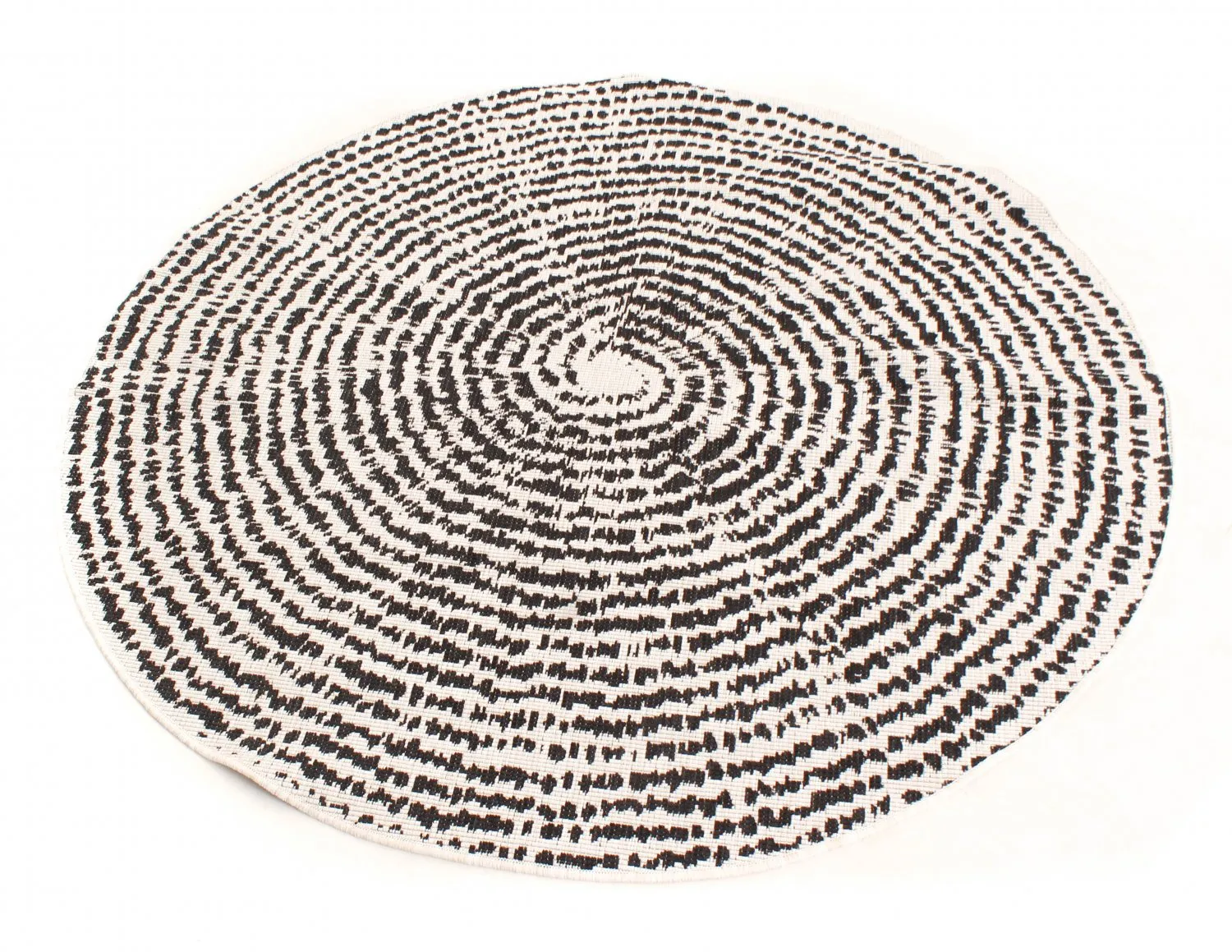 Kruhový koberec - Brussels Swirl (čierny)