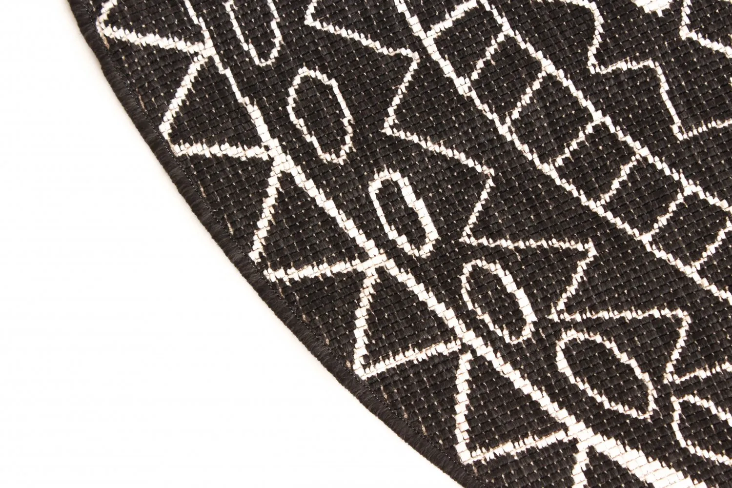 Kruhový koberec - Brussels Diamond (čierny)