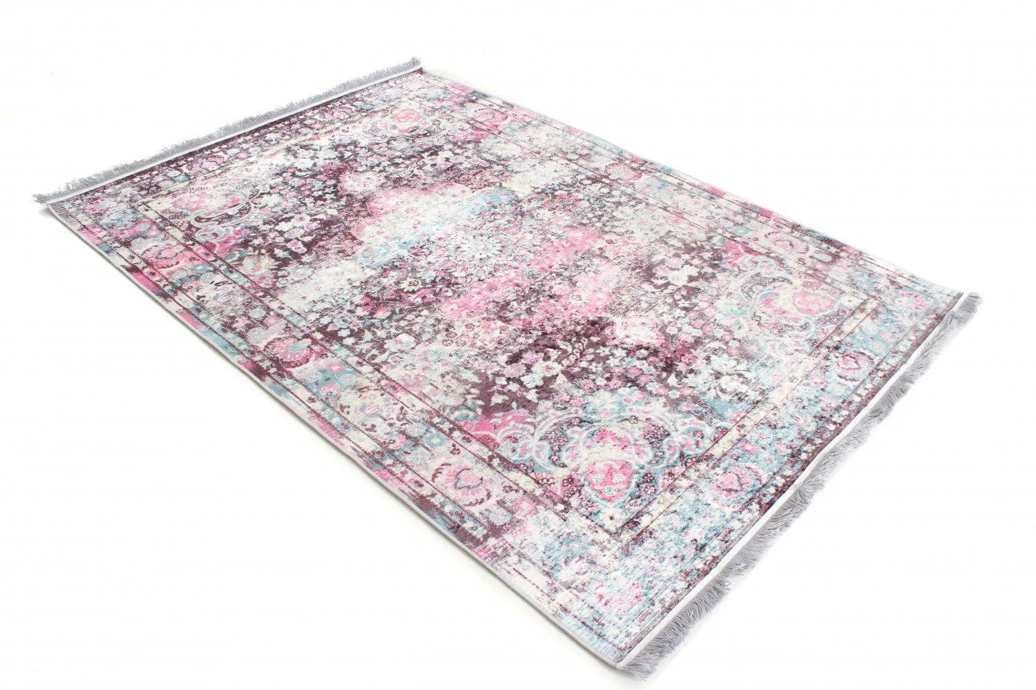 Kruhový koberec - Jedaida (ružový/multicolor)